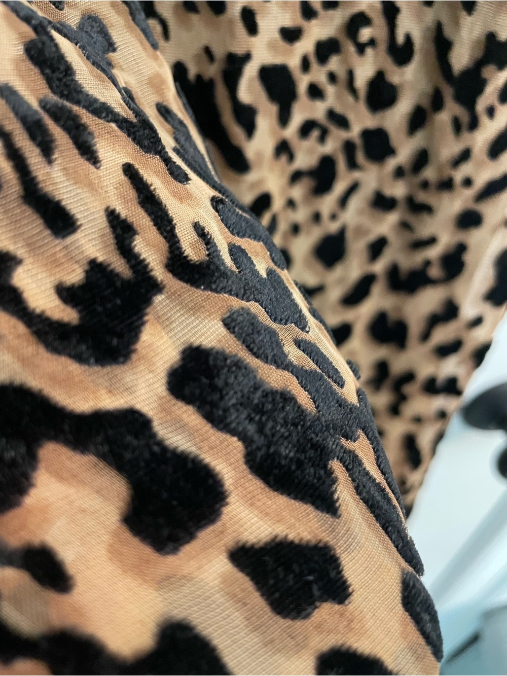 Altar'd State Brown and Black Leopard Maxi Dress with Ruffle Straps - Picture 8 of 9